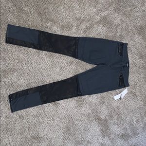 Hudson jeans with leather